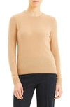 Theory Crewneck Cashmere Sweater In Camel