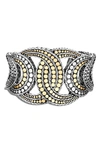 JOHN HARDY DOT 18K GOLD & SILVER LARGE CUFF,CZ30063XM