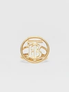 BURBERRY LARGE GOLD-PLATED MONOGRAM MOTIF R