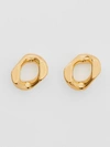 BURBERRY BURBERRY SMALL GOLD-PLATED CHAIN-LINK EARRINGS,80215291