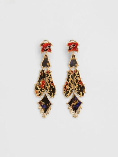 Burberry Resin And Gold-plated Drop Earrings