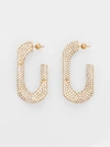 BURBERRY Crystal Gold-plated Chain-link Hoop Earrings