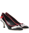 Dolce & Gabbana Dg Love Logo Print Décolleté Shiny Leather Black Woman In Black