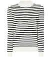 SAINT LAURENT STRIPED COTTON AND WOOL SWEATER,P00407941