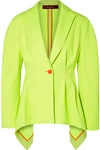 Sies Marjan Haru Single-breasted Twill Jacket In Chartreuse