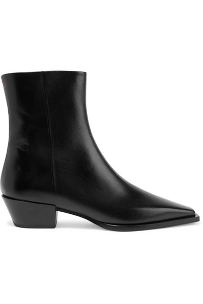 Aeyde 50mm Ruby Pointed Toe Boots In Black