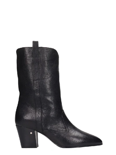 Laurence Dacade Simona High Heels Ankle Boots In Black Leather