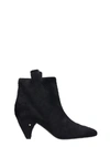 LAURENCE DACADE TERENCE HIGH HEELS ANKLE BOOTS IN BLACK PONY SKIN,11056788