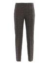 PIAZZA SEMPIONE BROWN CHECKED TAPERED TROUSERS