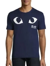 Comme Des Garçons Play Short Sleeve Eye T-shirt In Navy