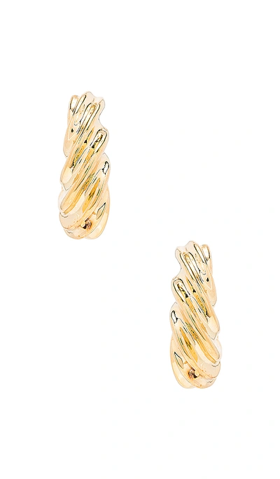 Amber Sceats Norah Earrings In Metallic Gold.