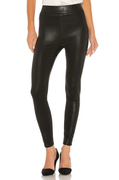 L Agence Aurelie Leather Skinny Pants In Black