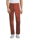 Ag Graduate Slim Straight-fit Jeans In Tannic Red