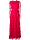 Philosophy Di Lorenzo Serafini Lace Detail Evening Dress In Red