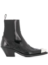 VERSACE CONTRAST TOE WESTERN BOOTS