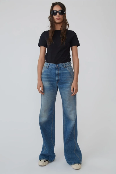 Acne Studios Wide-leg Workwear Trousers Mid Blue