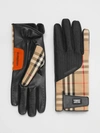 BURBERRY Logo Appliqué Vintage Check and Lambskin Gloves