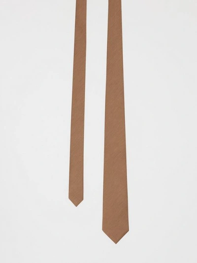 Burberry Classic Cut Silk Tie In Warm Camel