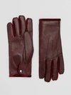 BURBERRY Cashmere-lined Lambskin and Velvet Gloves
