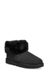 Ugg Classic Mini Fluff Ankle Boots In Black