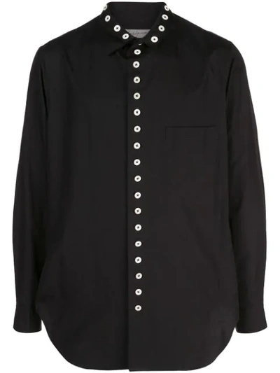 Yohji Yamamoto Button-up Oversized Shirt In Black