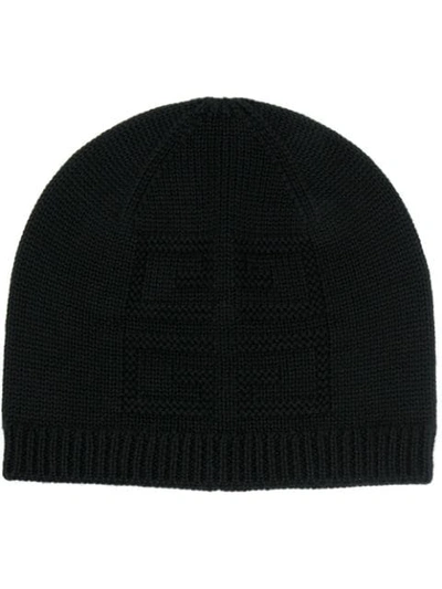 Givenchy 4g Jacquard Wool Beanie In Black