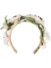 DOLCE & GABBANA FLORAL EMBELLISHED HAIRBAND