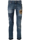 DOLCE & GABBANA PATCHWORK SKINNY