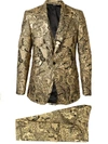 DOLCE & GABBANA FLORAL BROCADE TWO-PIECE SUIT