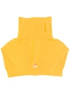 Nina Ricci Turtleneck Ribbed Scarf In Orange