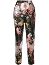 DOLCE & GABBANA FLORAL JACQUARD CROPPED TROUSERS