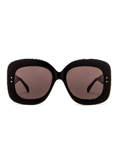 Alaïa Alaãa Acetate Soft Square Sunglasses In Black In Shiny Black