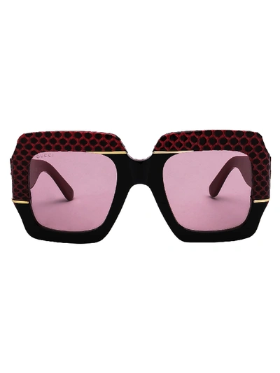 Gucci Sunglasses In Black Black Pink