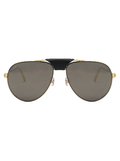 Cartier Sunglasses In Gold Ivory Brown