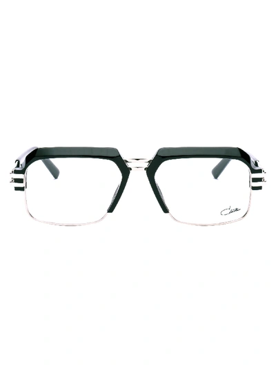 Cazal Classic Square Glasses In Black Silver