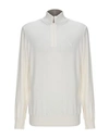 Gran Sasso Sweater With Zip In Ivory