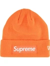 Supreme New Era Box Logo Beanie In Orange