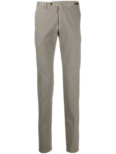 Pt01 Straight Chinos In Grey