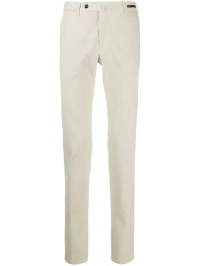 Pt01 Straight Leg Chinos In Neutrals