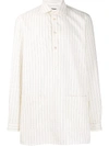 Gucci Oversized Striped Shirt In Natural White Blue
