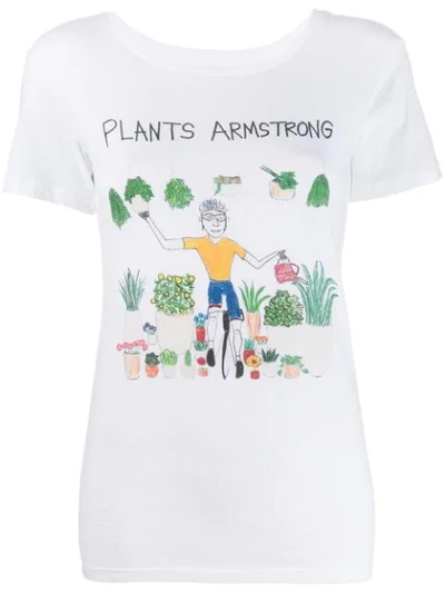 Unfortunate Portrait Plants Armstrong T-shirt In White