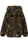 MIU MIU Camouflage-print fleece hoodie