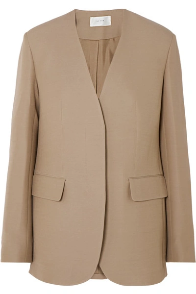 The Row Murray Wool And Silk-blend Blazer In Beige