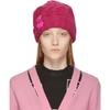 OFF-WHITE OFF-WHITE PINK KNIT POP COLOR BEANIE