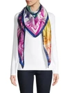 MISSONI PRINTED SILK TRIANGLE SCARF,0400011149818