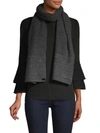 Calvin Klein Studded Knit Scarf In Heathered Charcoal