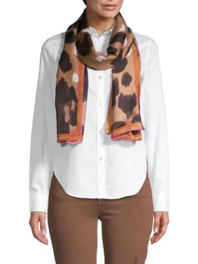 Vince Camuto Big Cat Oblong Scarf In Pink Multi