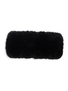 Adrienne Landau Rabbit Fur Headband In Black