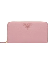 Prada Saffiano Wallet In Rosa