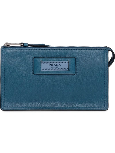 Prada Cosmetic Pouch In Blau